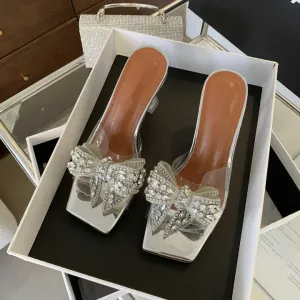 صنادل نسائية جديدة بكعب شفاف New Women's Sandals with Transparent Heel