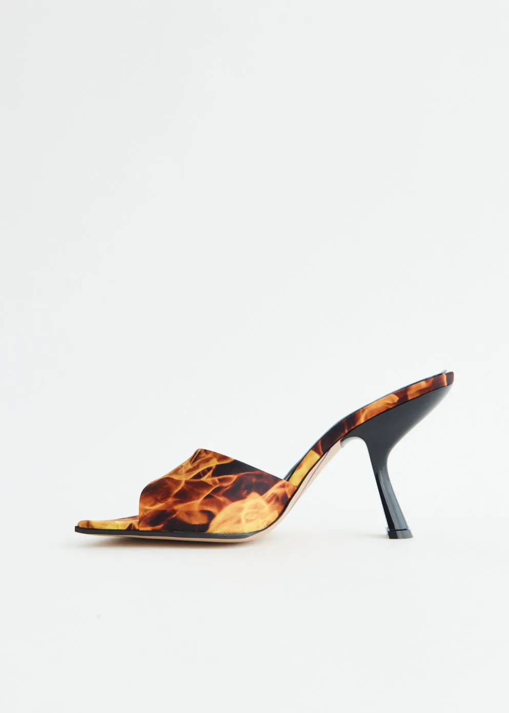Adele Printed Flames Mules