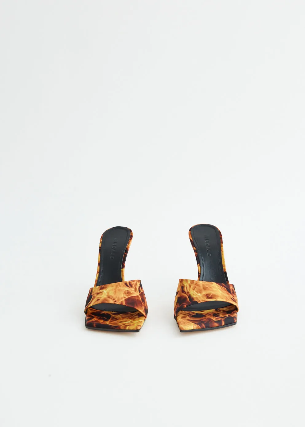 Adele Printed Flames Mules