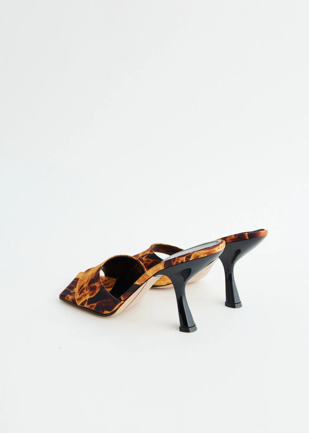 Adele Printed Flames Mules