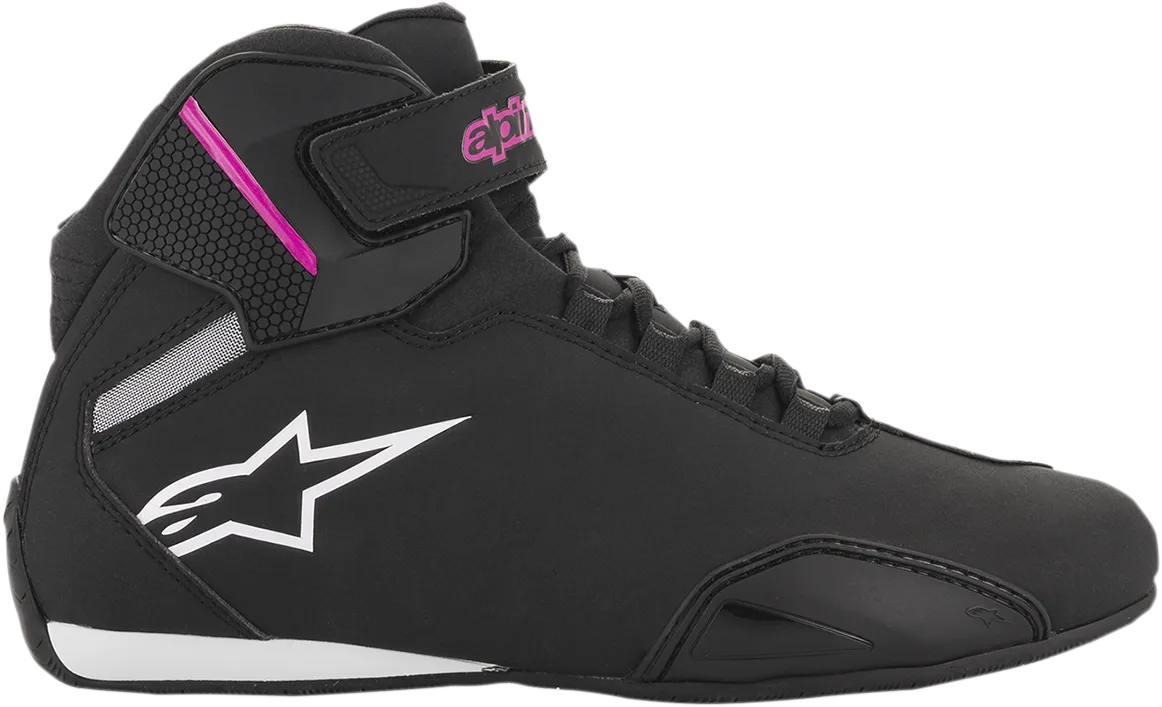 ALPINESTARS Women's Sektor Shoes - Black/Pink - US 9 251571910399