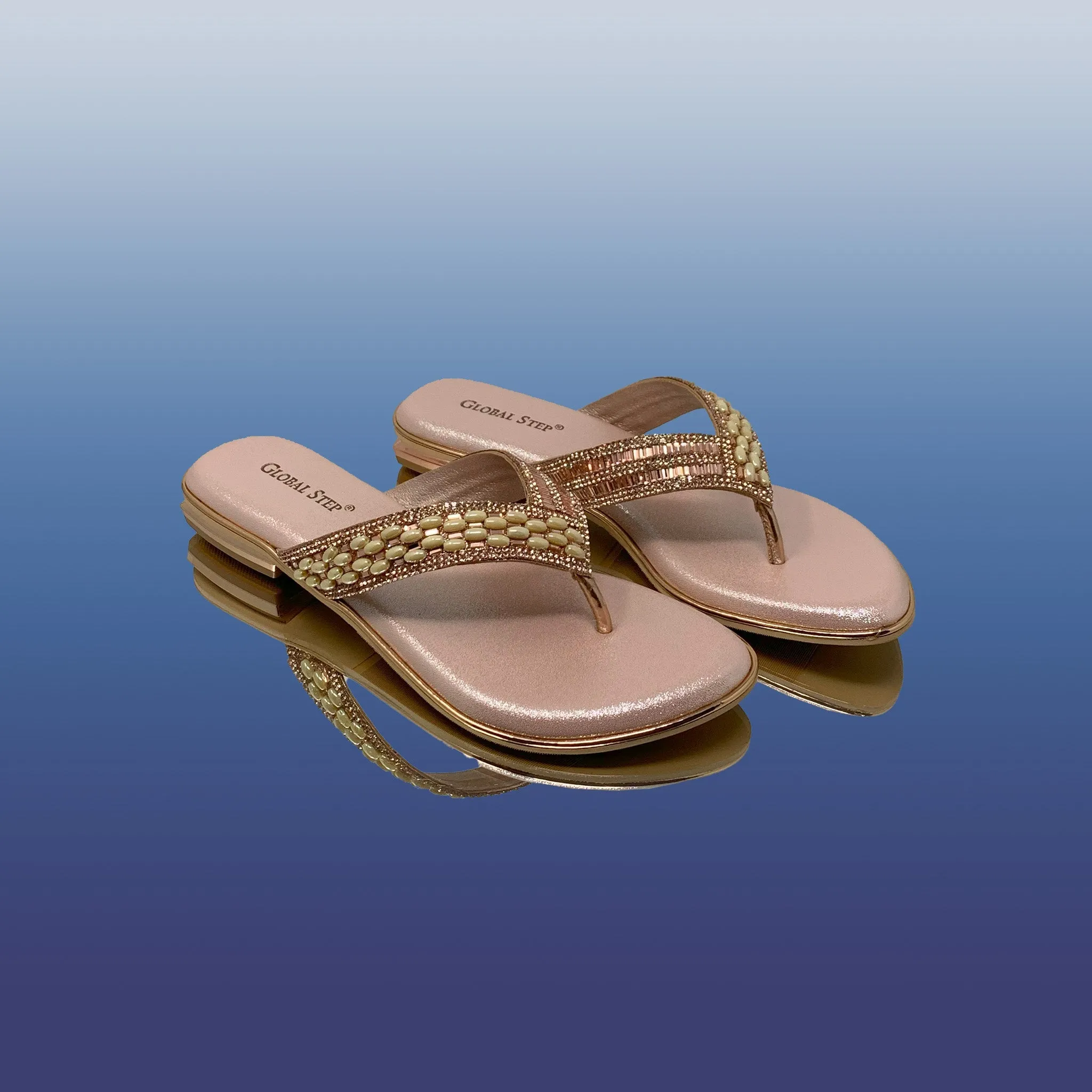 Beaded Rose Sandals
