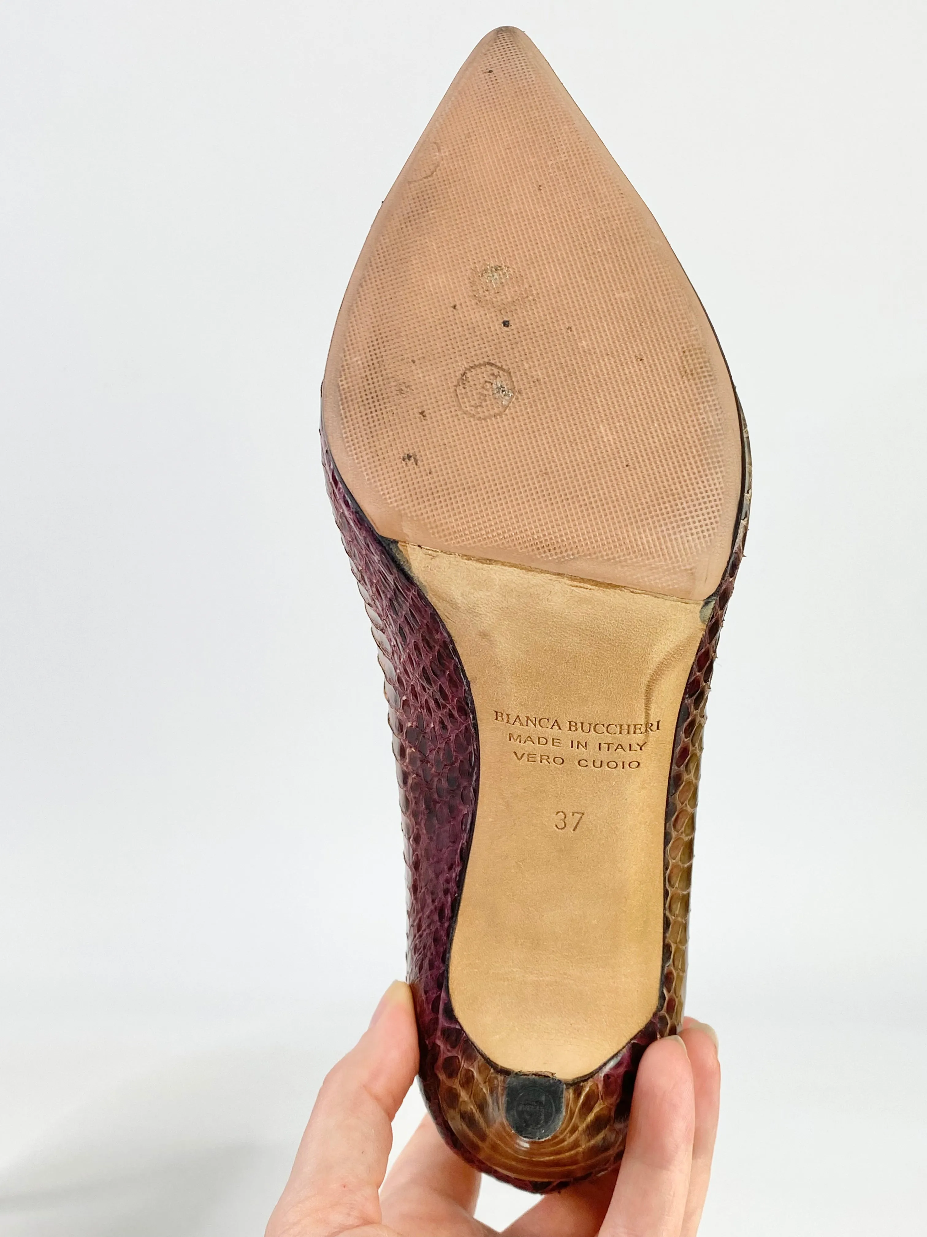 Bianca Buccheri Snakeskin Pumps - EU37