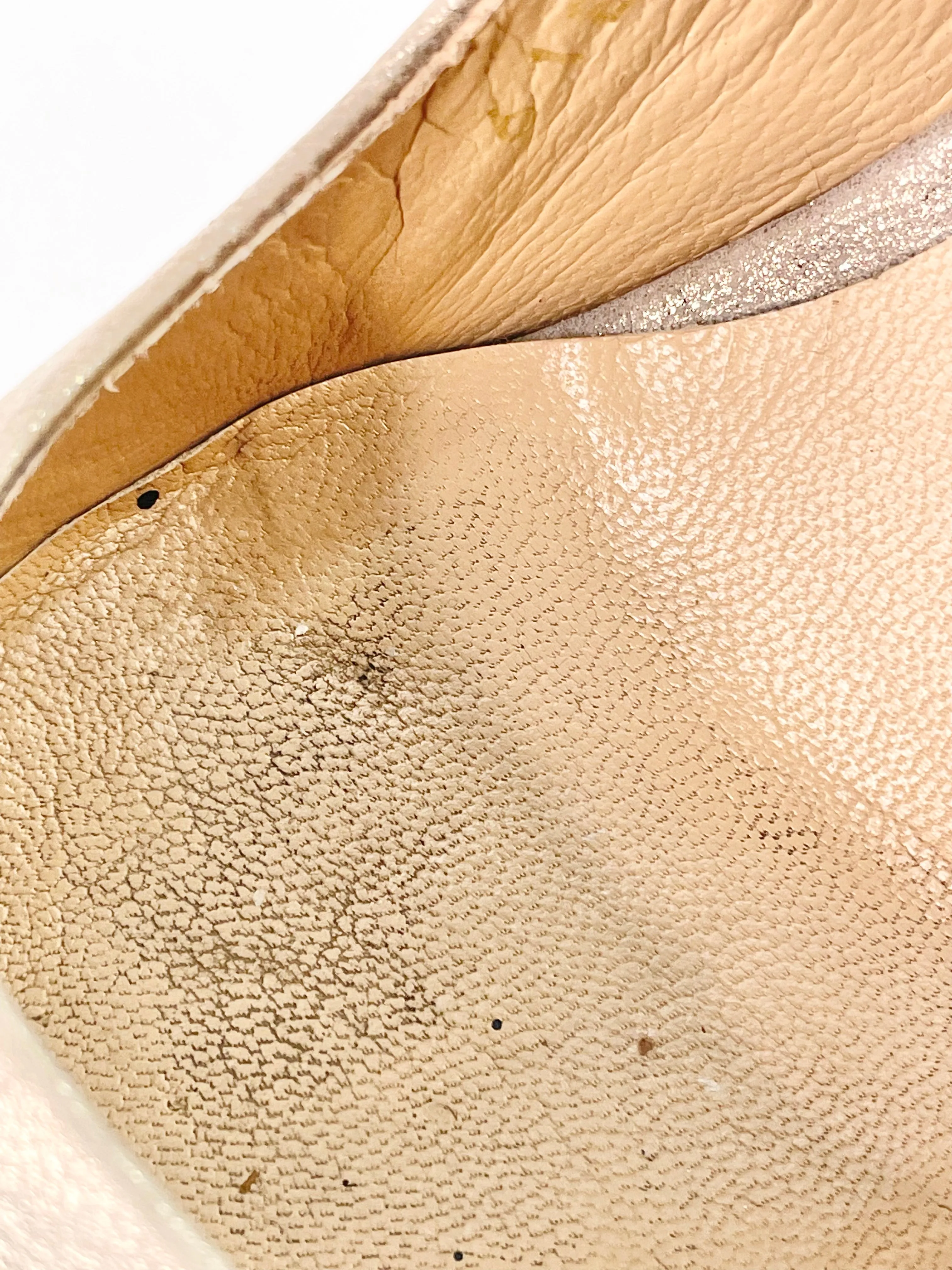 Billi Bi of Copenhagen Metallic Cappuccino Leather Pumps - EU36