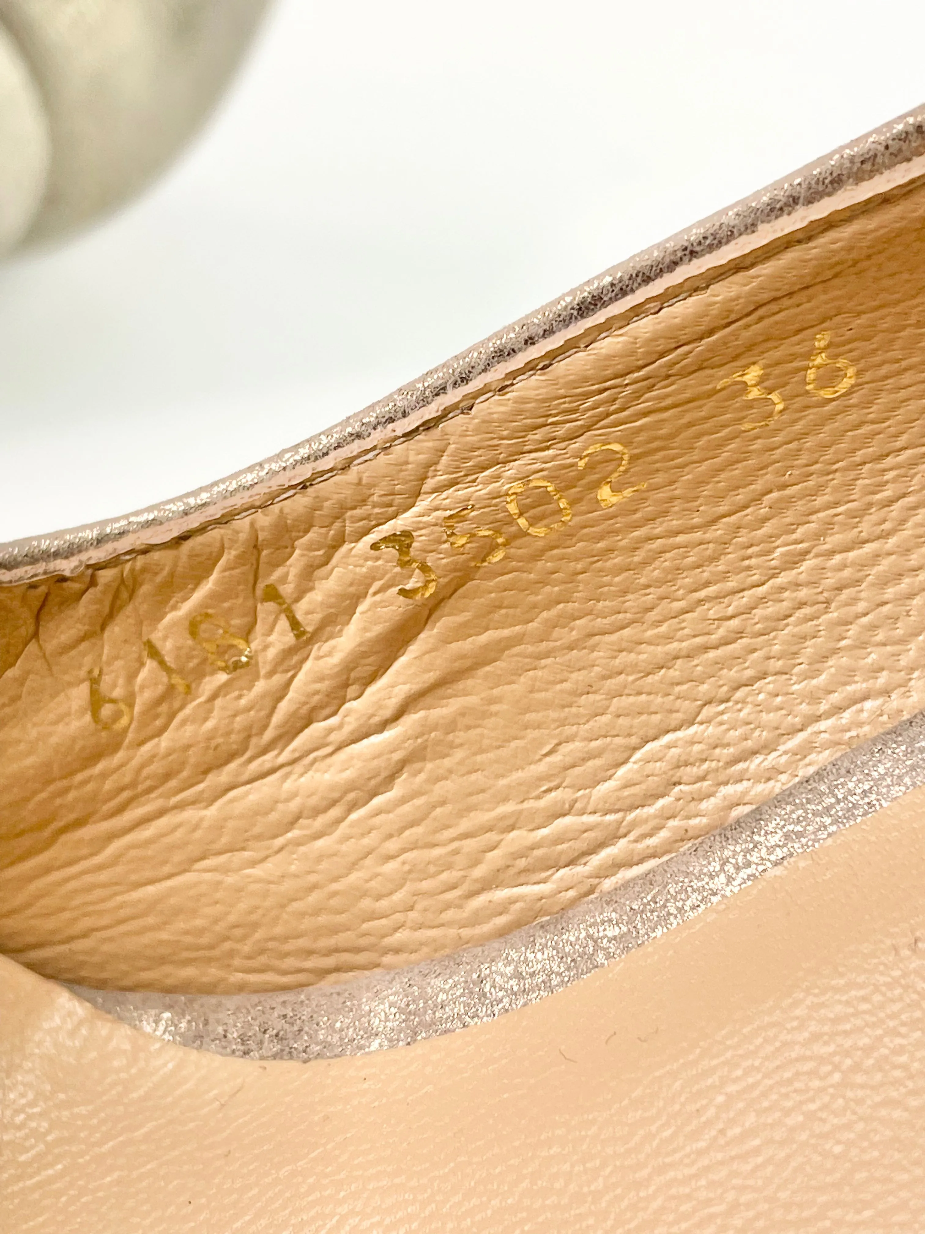 Billi Bi of Copenhagen Metallic Cappuccino Leather Pumps - EU36