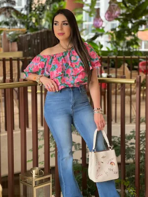 Blossoms One Shoulder Top