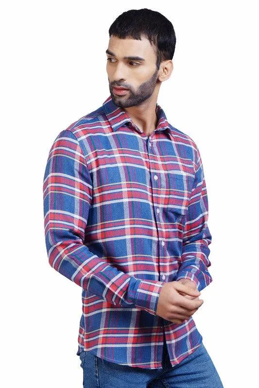 Blue check shirt