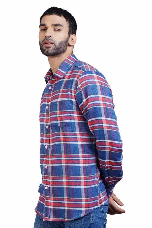 Blue check shirt