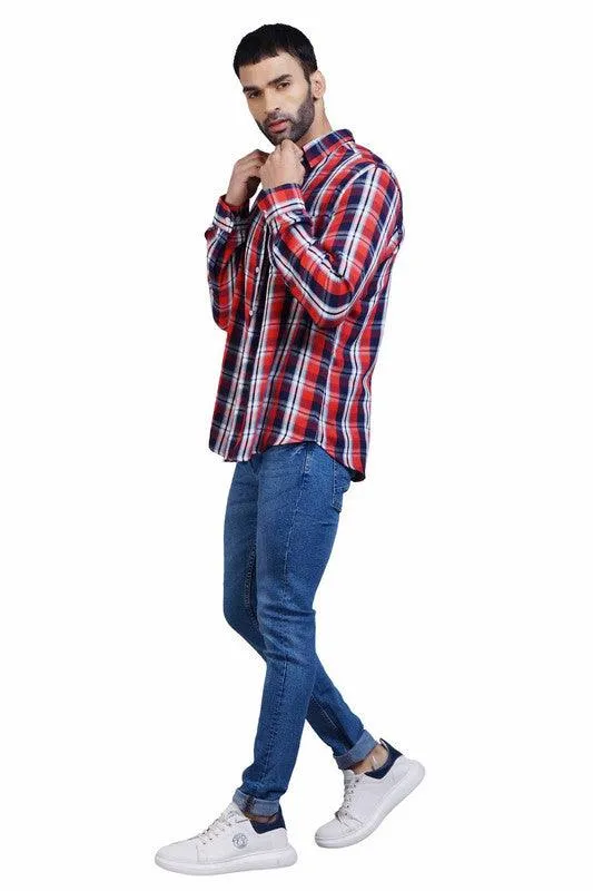 Blue check shirt