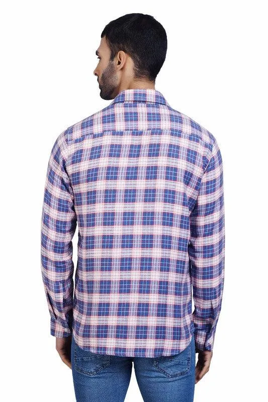 Blue check shirt