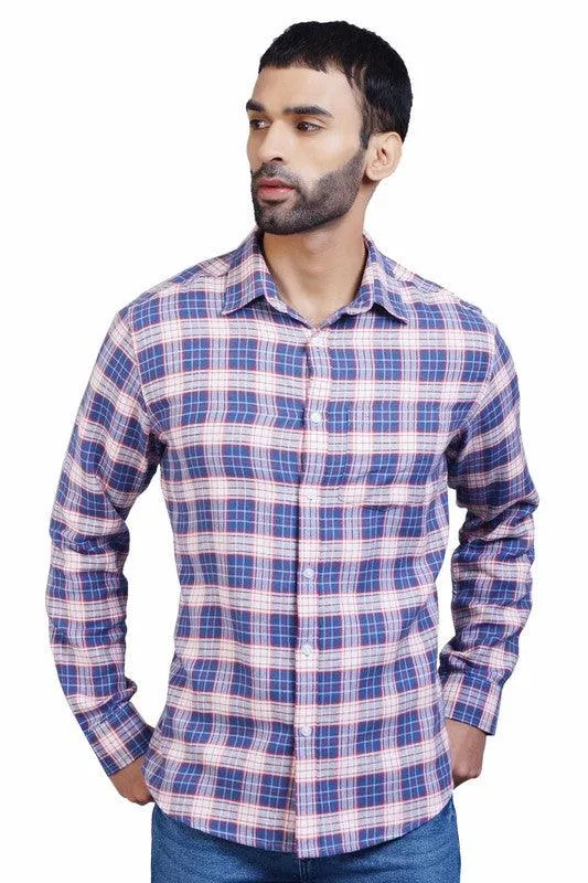 Blue check shirt