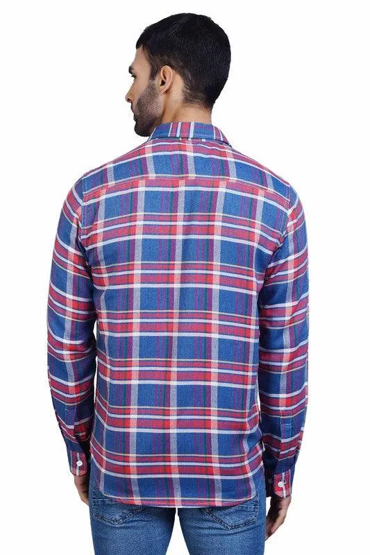 Blue check shirt