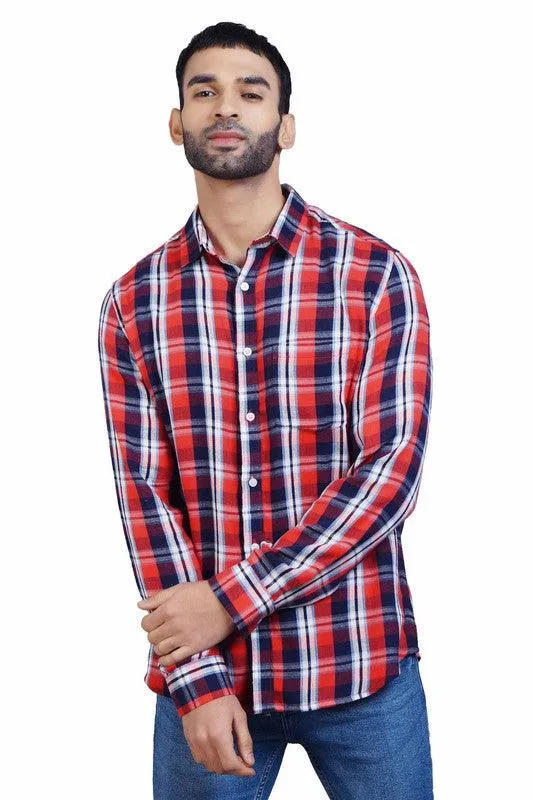 Blue check shirt