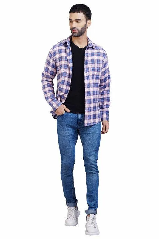 Blue check shirt