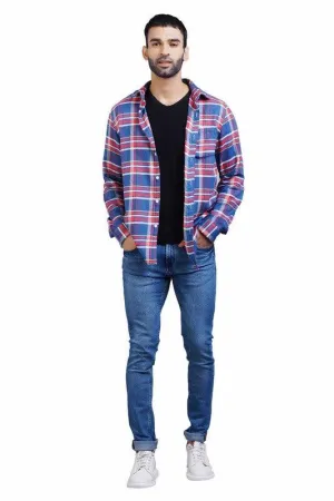 Blue check shirt