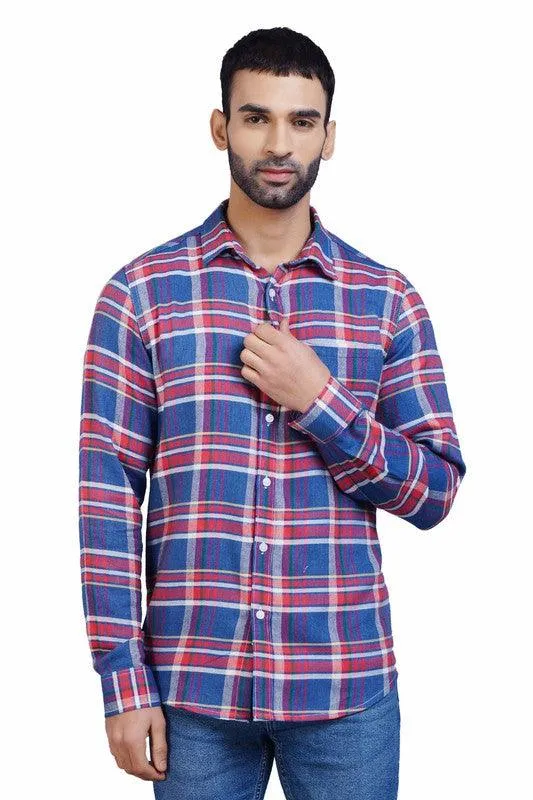 Blue check shirt