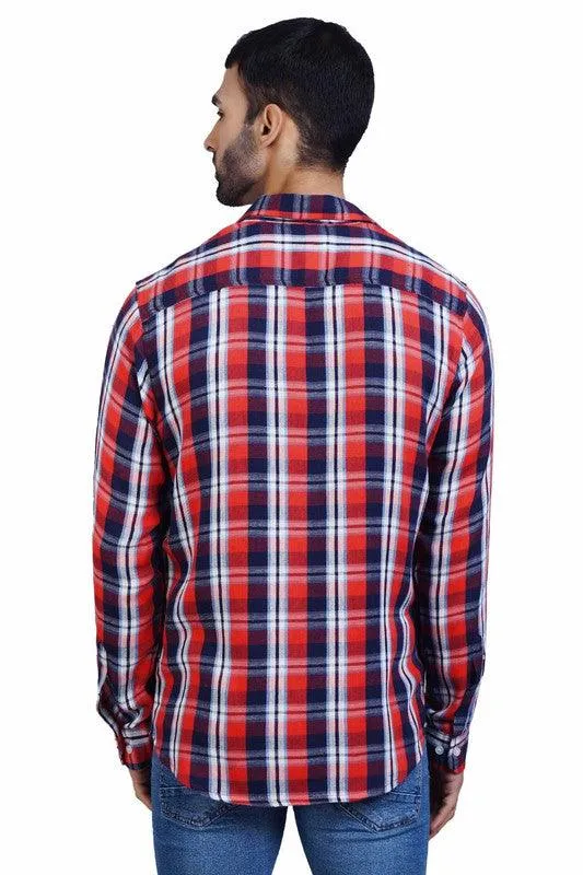 Blue check shirt