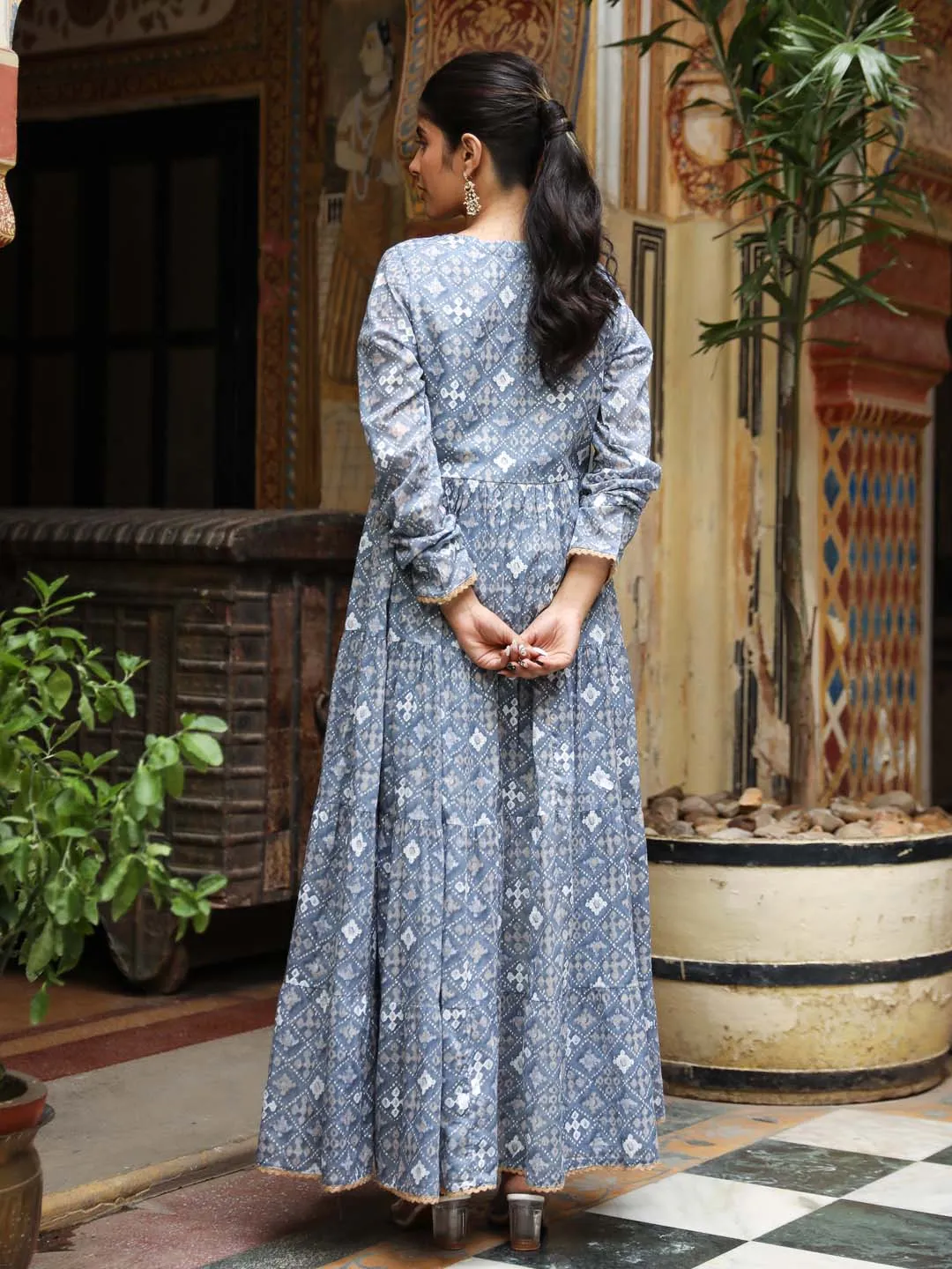 Blue Embellished Dress