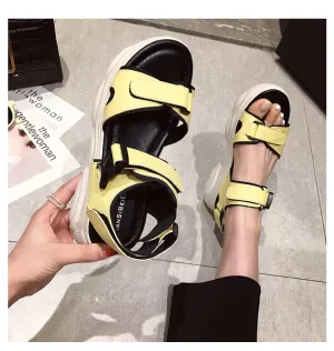 BOOPDO DESIGN CHUNKY SPORTY FLAT SANDALS