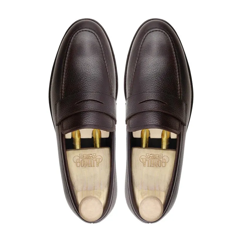 Bruin - Men's Dark Brown  Pebble Grain Loafer