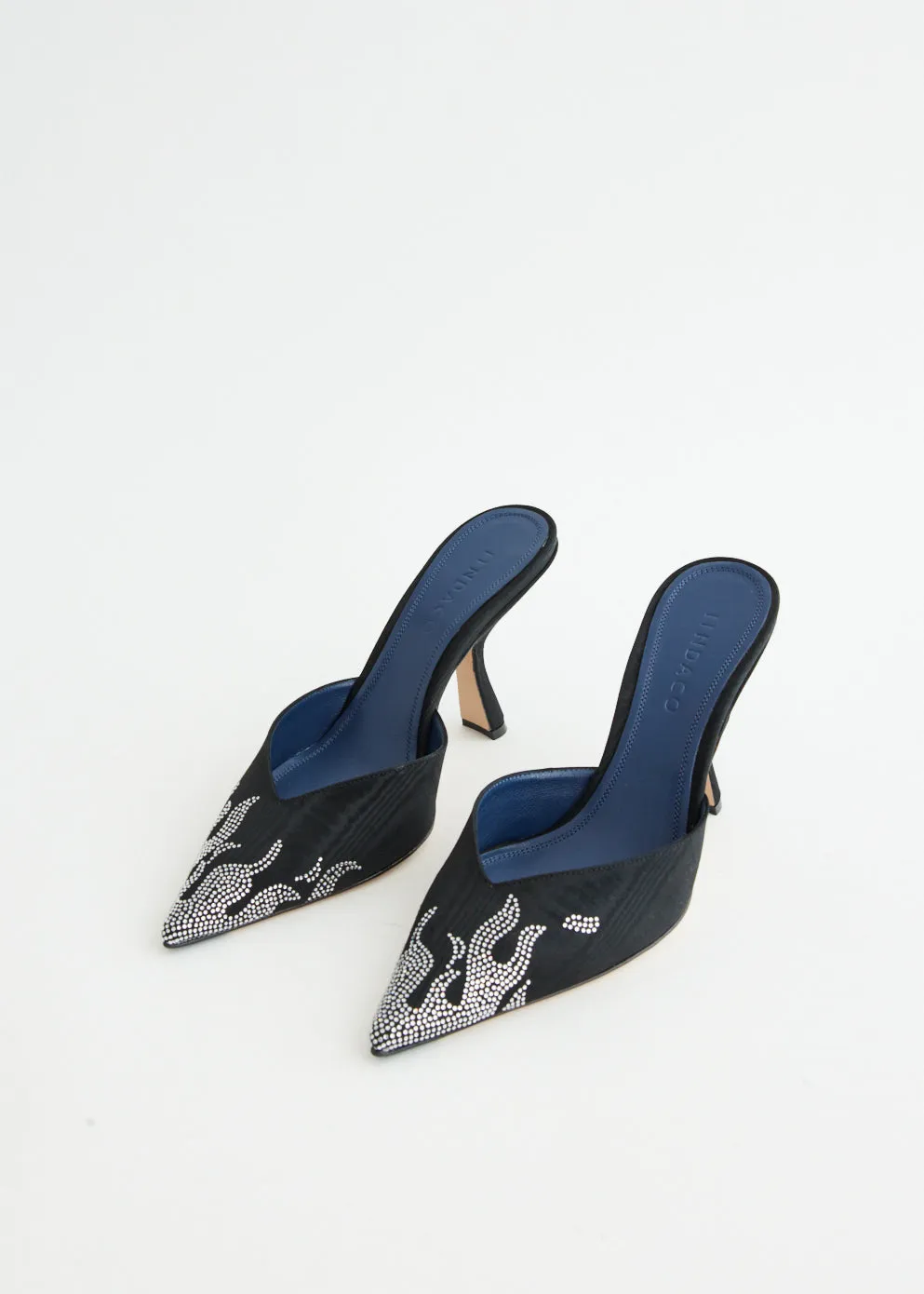 Carmen Grosgrain Moire Mules