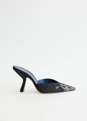 Carmen Grosgrain Moire Mules