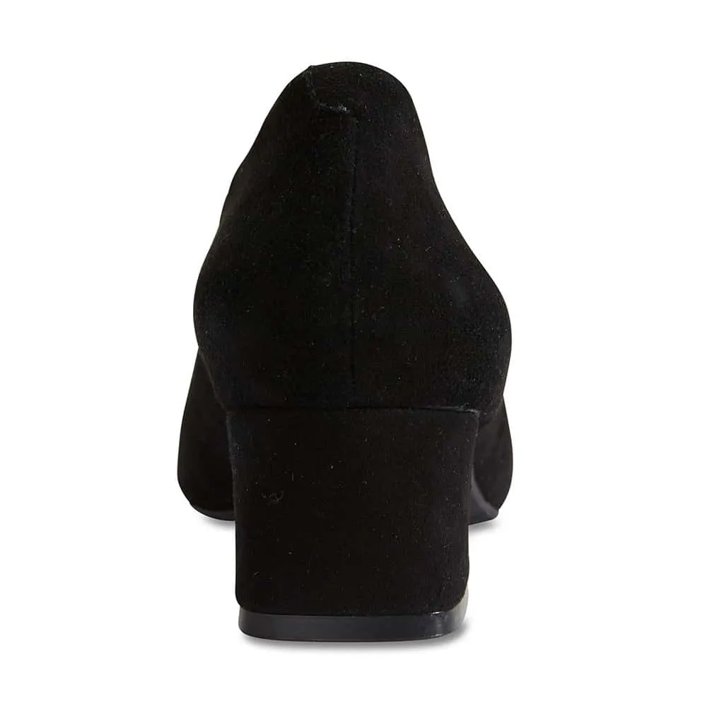 Carmen Heel in Black Suede