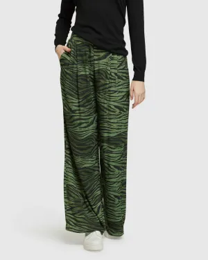 Chantal Animal Print Wide Leg Pants