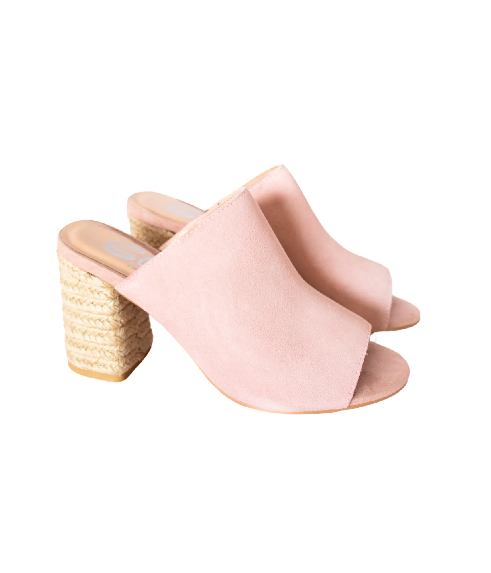 Chic Blush Suede High-Heeled Sandals