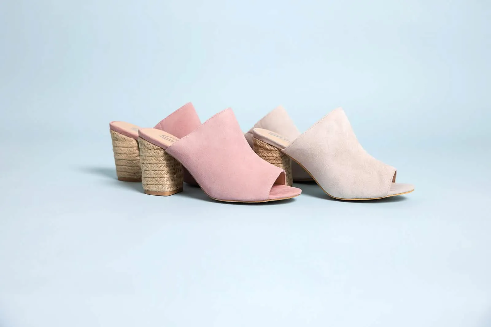 Chic Blush Suede High-Heeled Sandals