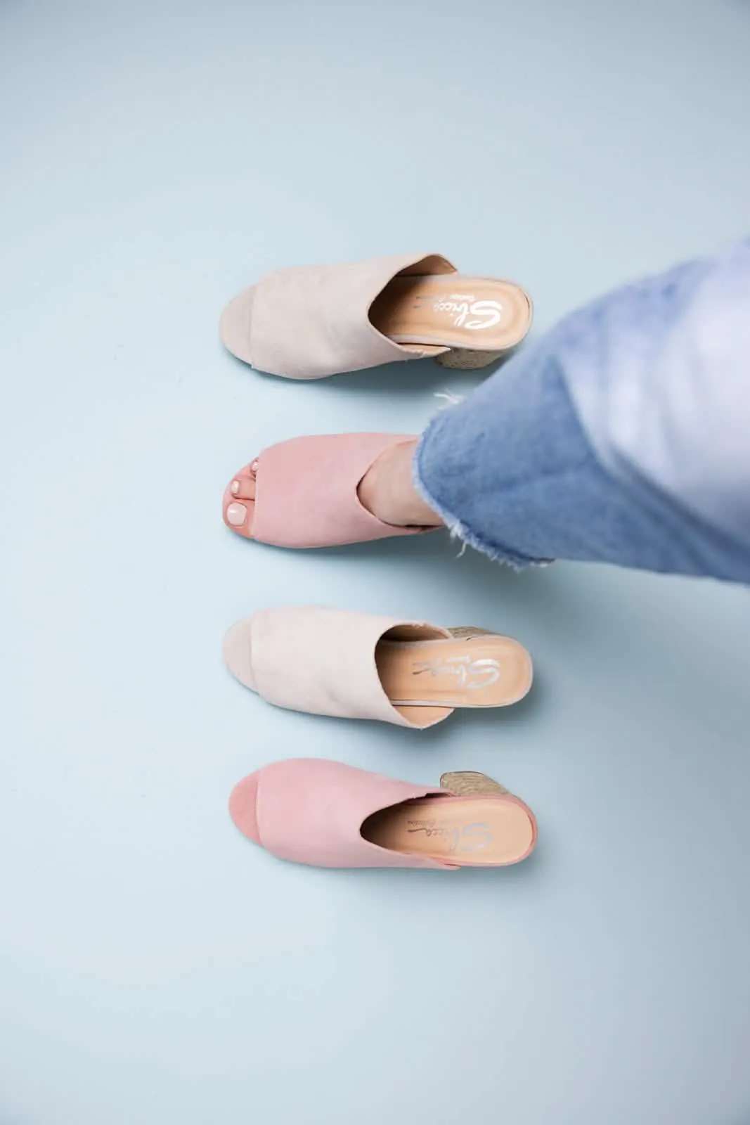 Chic Blush Suede High-Heeled Sandals