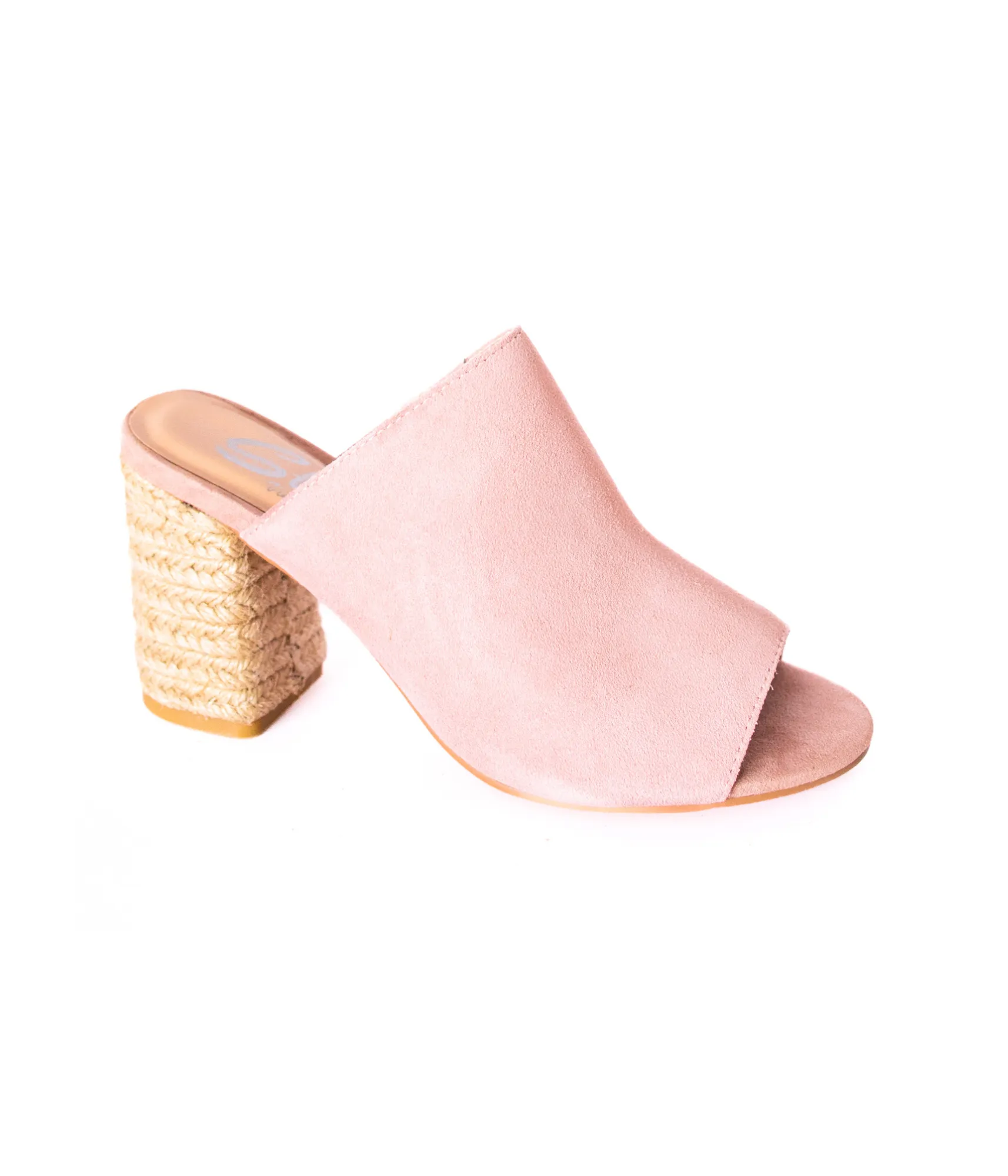 Chic Blush Suede High-Heeled Sandals