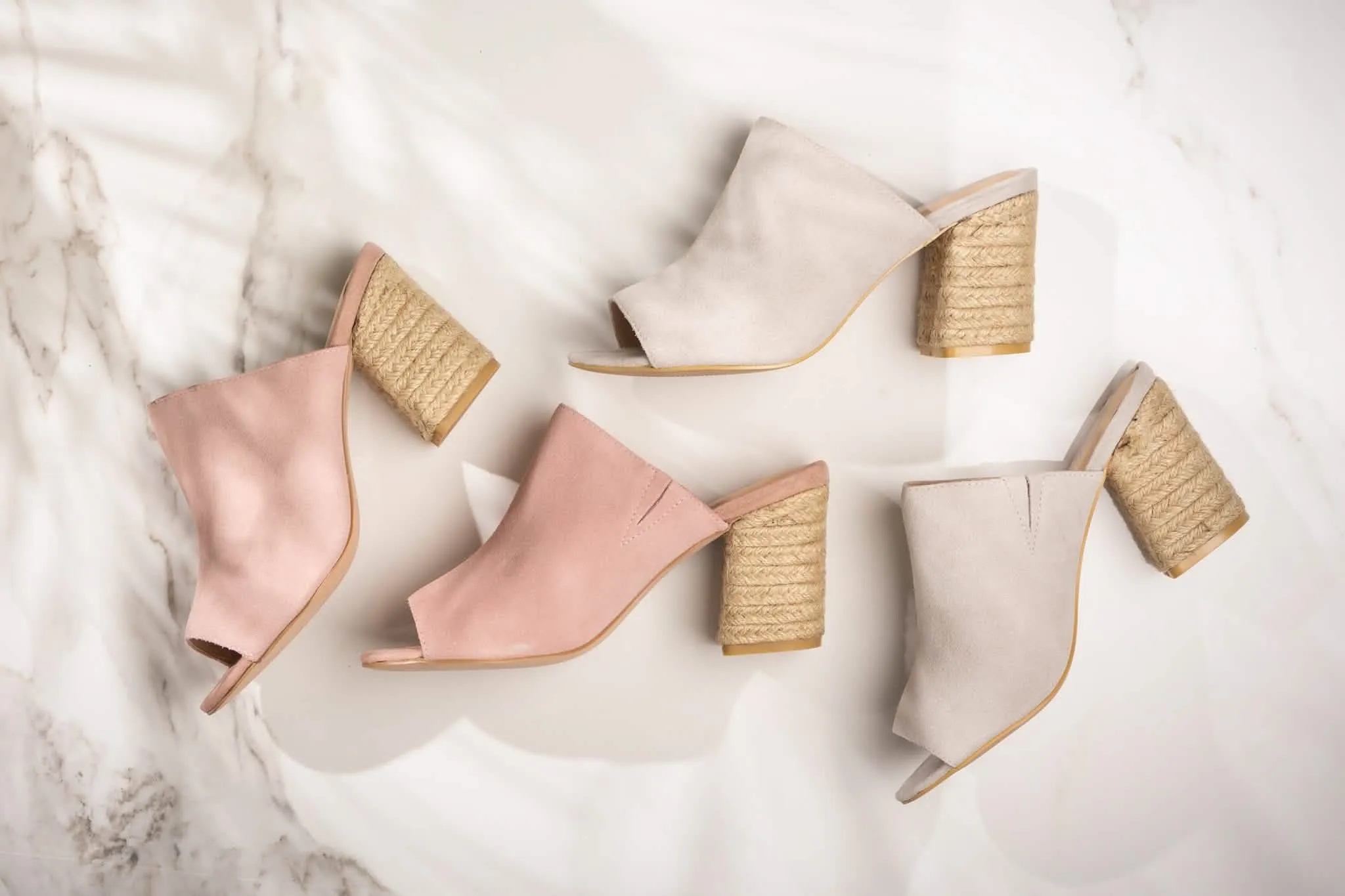 Chic Blush Suede High-Heeled Sandals