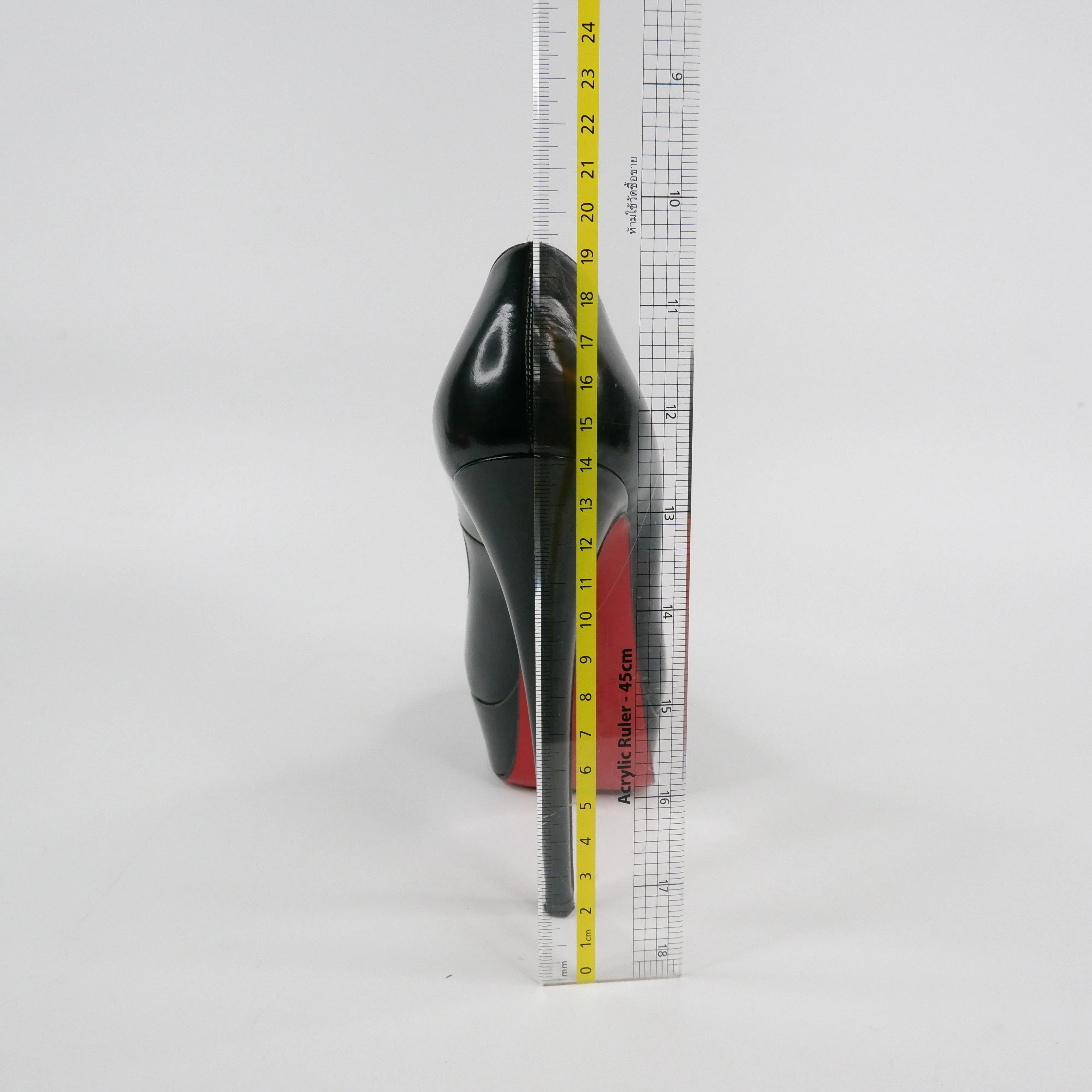Christian Louboutin Patent Peep Pumps Black