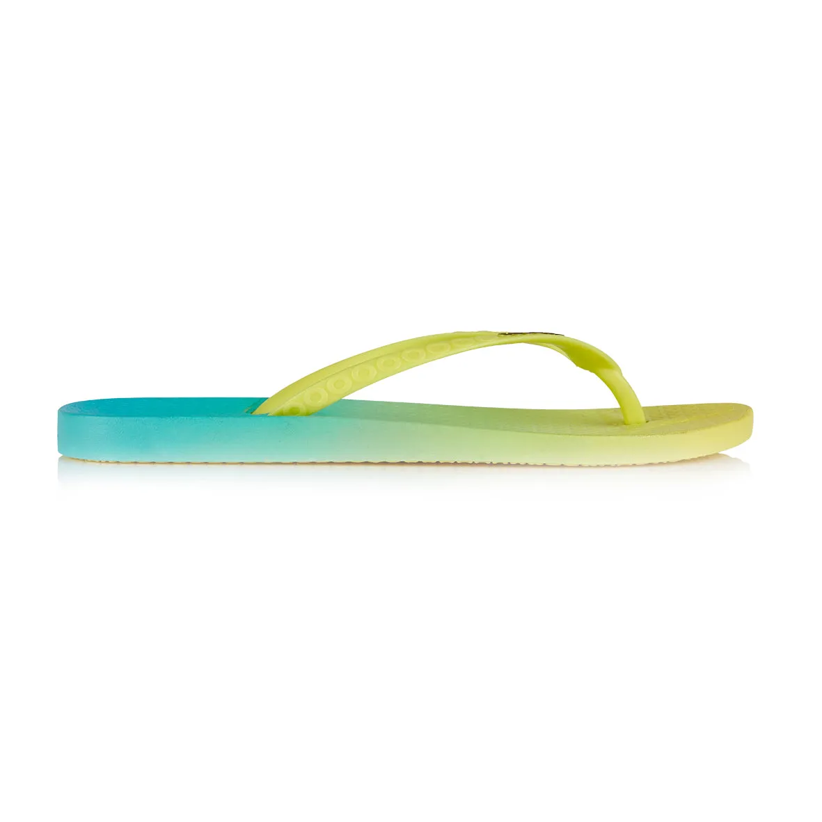 Coloko Ti Yellow Blue Ombre Dip Dye Two Tone Anatomic Flip Flops Sandals