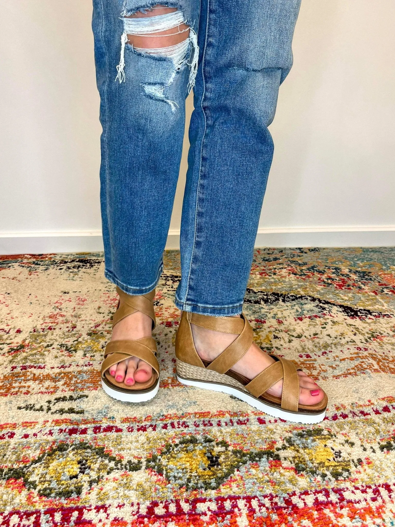 Corky's Footwear Double Dutch Sandal - Caramel