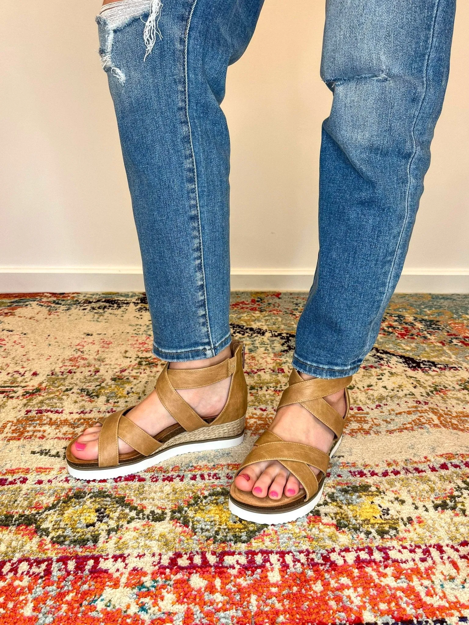 Corky's Footwear Double Dutch Sandal - Caramel