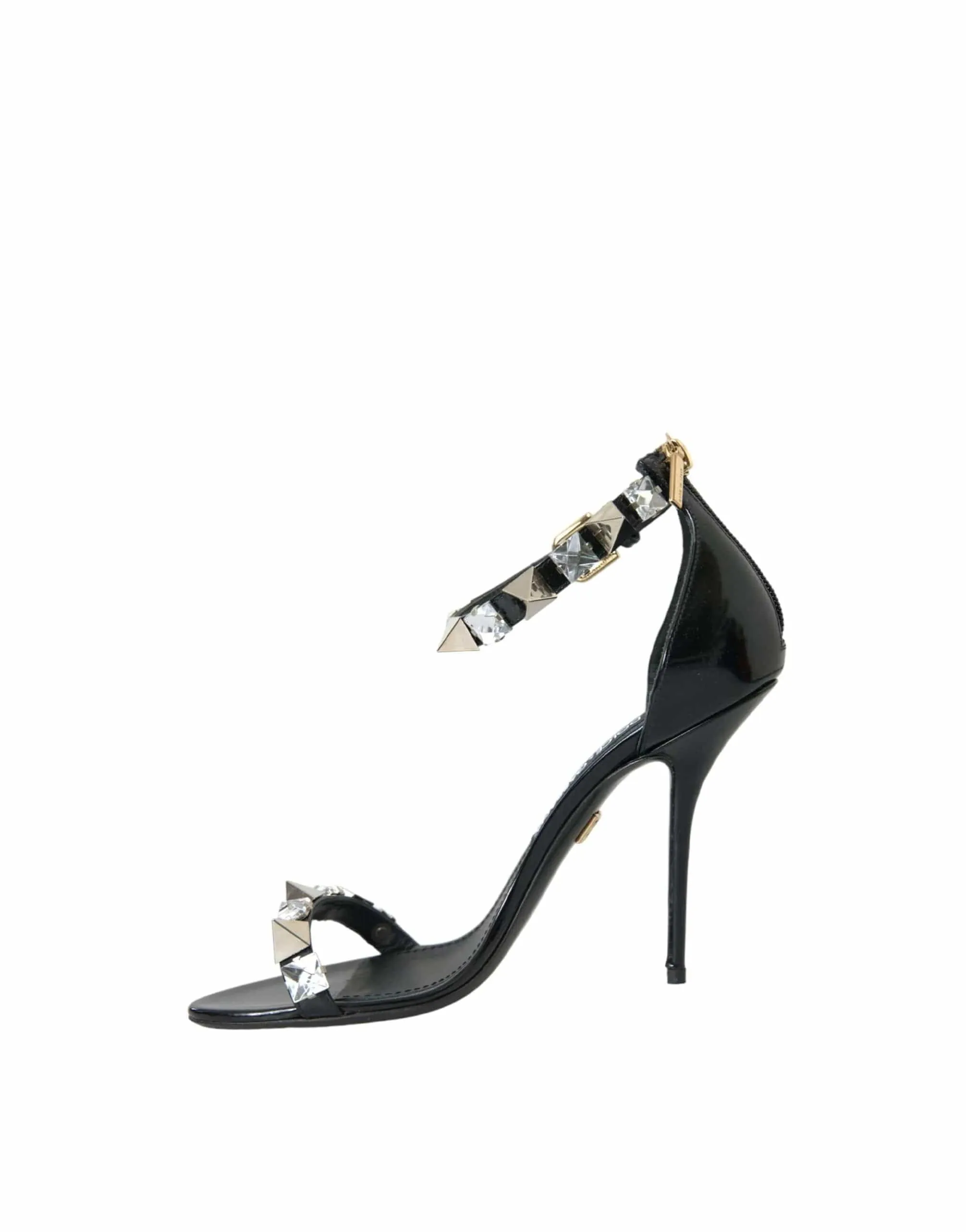Crystal Embellished Ankle Strap Sandals