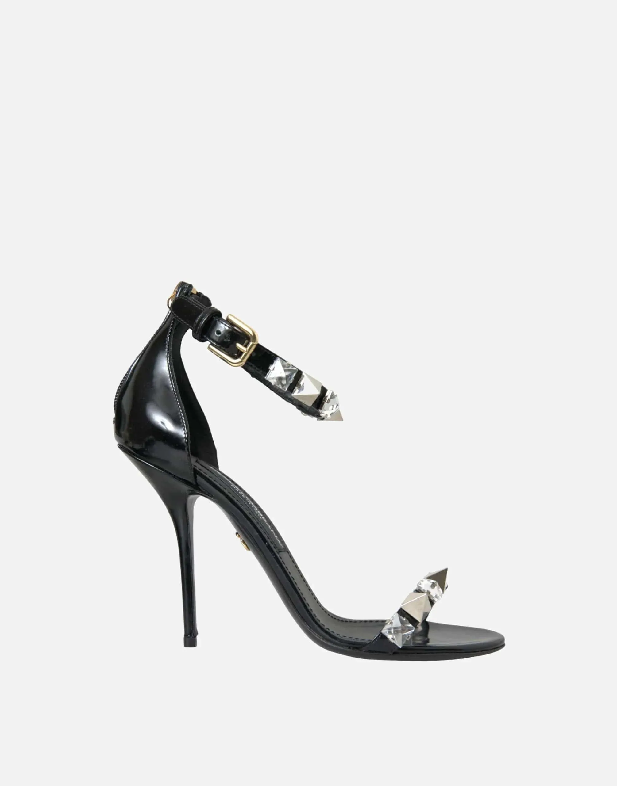 Crystal Embellished Ankle Strap Sandals