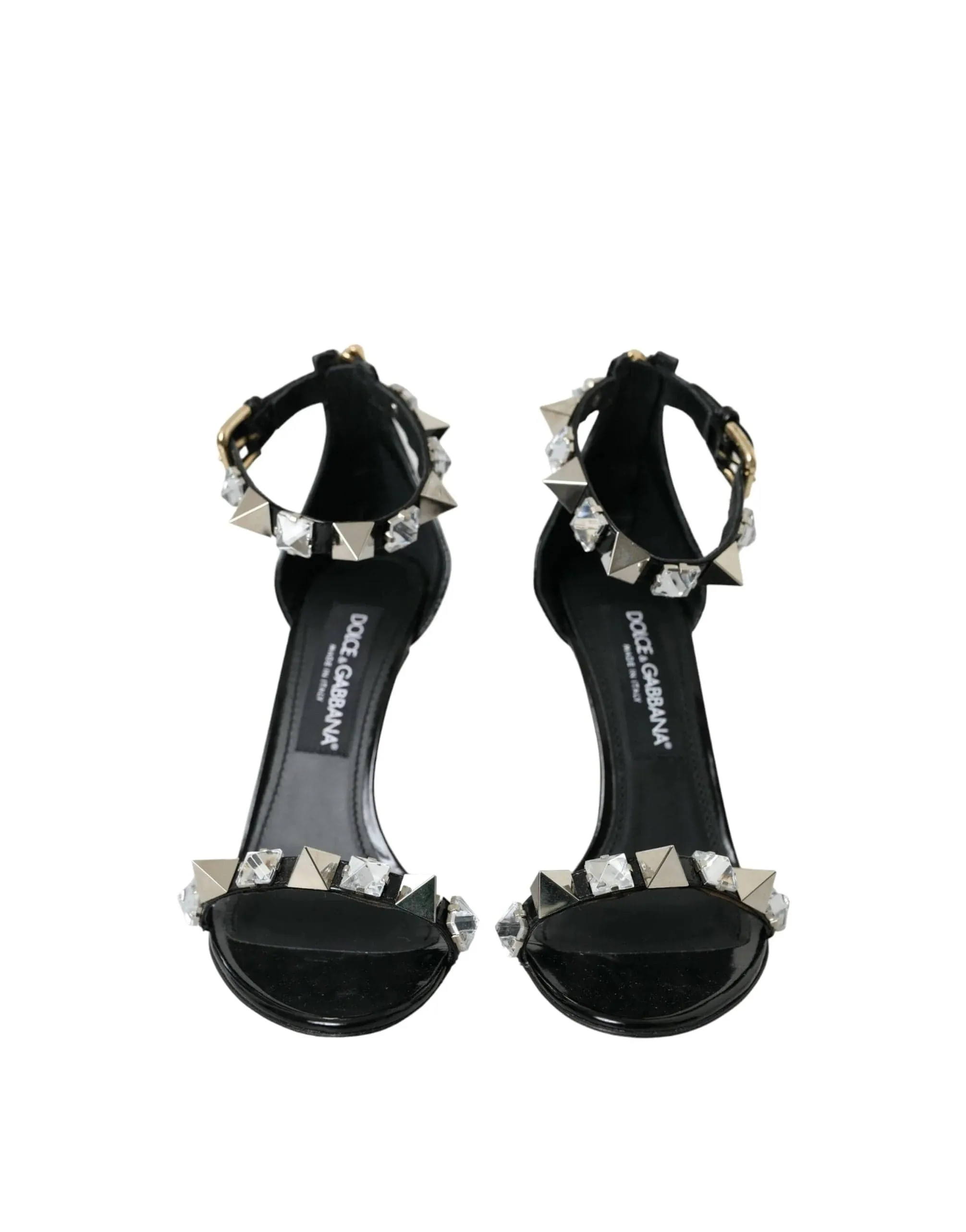 Crystal Embellished Ankle Strap Sandals