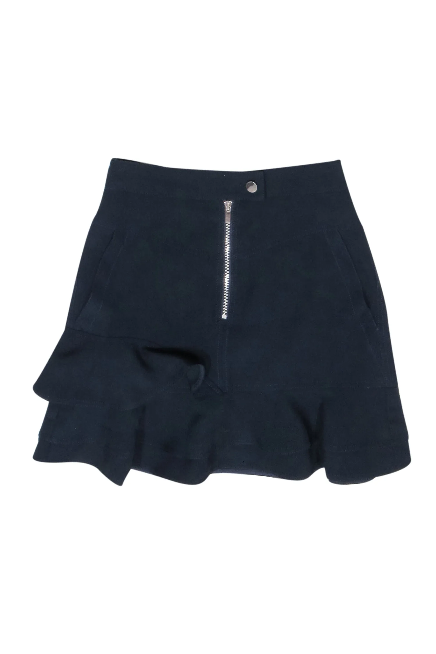 Derek Lam - Navy Ruffled & Tiered Skirt Sz S