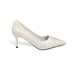 Embossed Calfskin Pointed-Toe Pumps
