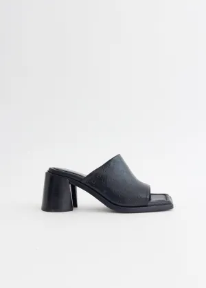 Embossed Leather Mules