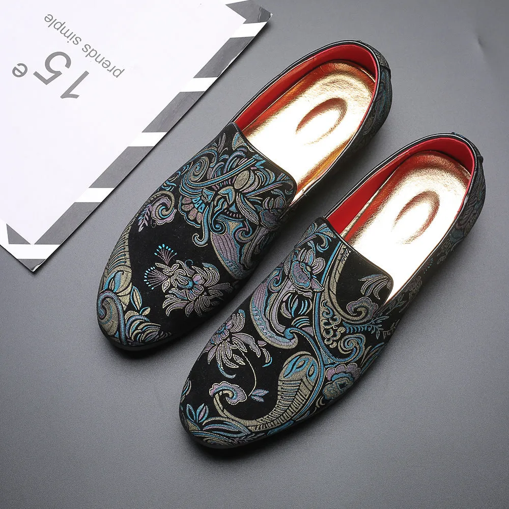 Fall Men'S Round Toe Casual Single Shoe Cover Foot Large Size Loafers Low Heel Men'S Shoes