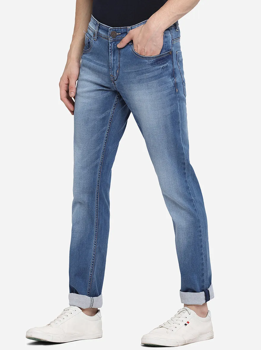 Federal Blue Washed Straight Fit Jeans | JadeBlue