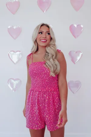 Fiore Smocked Romper - Pink