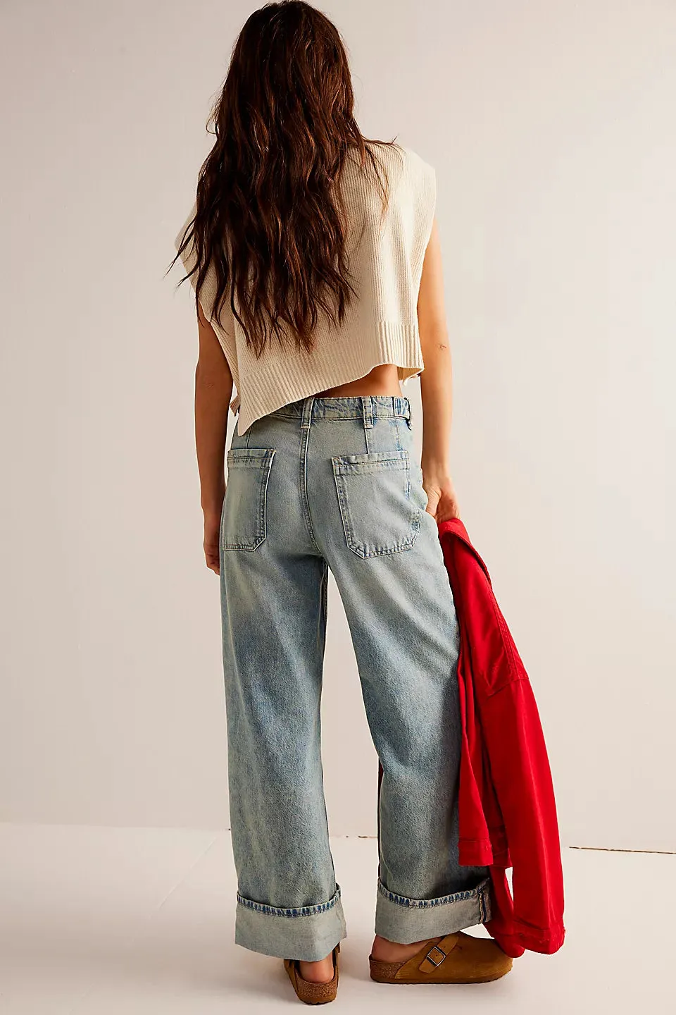Free People We The Free Palmer Cuffed Jeans - La La Land