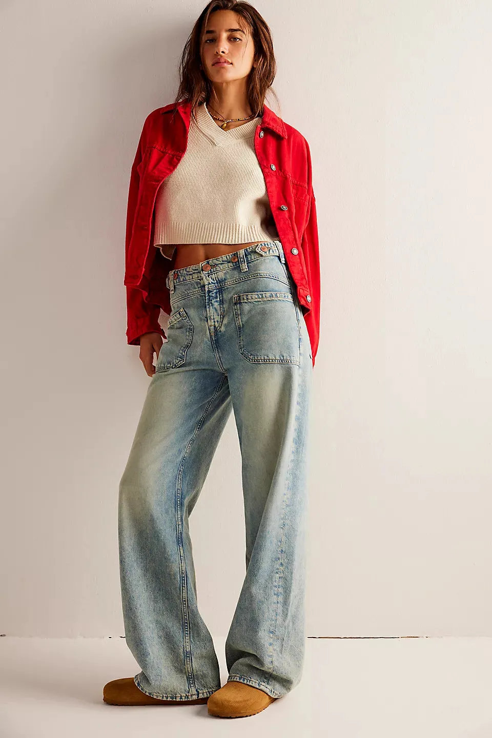 Free People We The Free Palmer Cuffed Jeans - La La Land