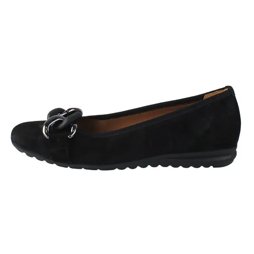 Gabor Ladies Suede Pumps - 42.625.47 - Black