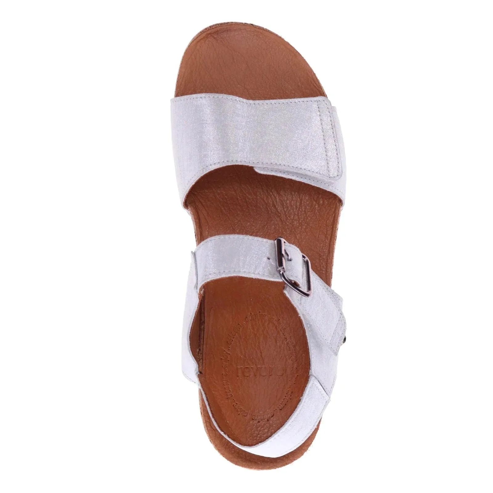 Georgia Tri Strap Adjustable Sandal in White Linen